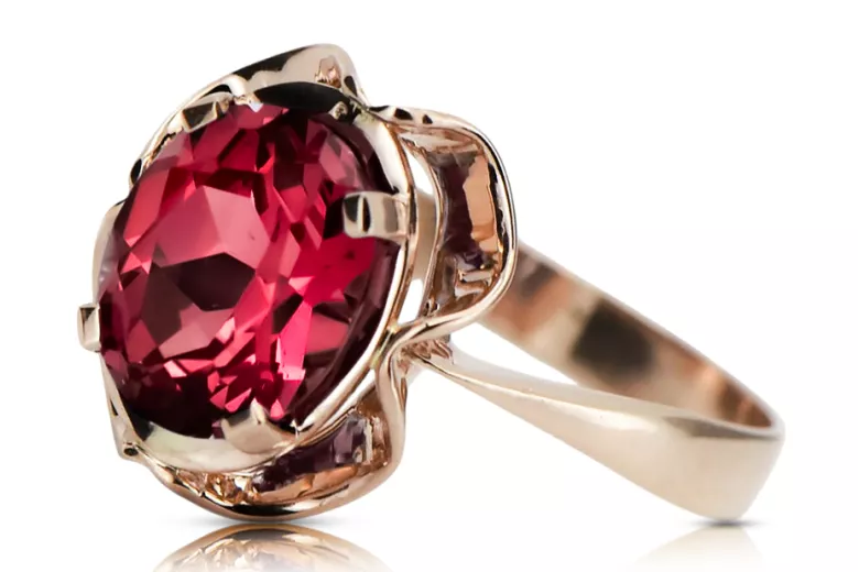 Ring Ruby Original Vintage 14K Rose Gold Vintage Jewlery vrc206r